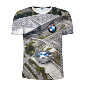 Мужская футболка 3D спортивная с принтом BMW city в Курске, 100% полиэстер с улучшенными характеристиками | приталенный силуэт, круглая горловина, широкие плечи, сужается к линии бедра | bmw | buildings | city | germany | munich | prestige | бмв | германия | город | здания | мюнхен | престиж