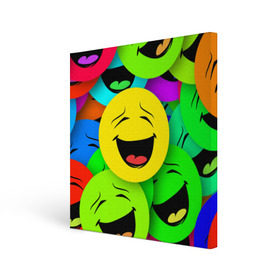 Холст квадратный с принтом Эмодзи смайлы в Курске, 100% ПВХ |  | emoji | настроение | позитив | смайлики | смайлы | стикеры | текстура смайл | улыбки | фон смайл | эмодзи