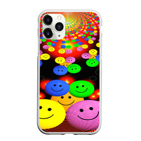 Чехол для iPhone 11 Pro матовый с принтом ЦВЕТНЫЕ СМАЙЛИКИ в Курске, Силикон |  | emoji | настроение | позитив | смайлики | смайлы | стикеры | текстура смайл | улыбки | фон смайл | эмодзи