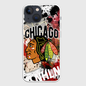 Чехол для iPhone 13 mini с принтом Chicago Blackhawks в Курске,  |  | blackhawks | chicago | chicago blackhawks | hockey | nhl | usa | блэкхокс | нхл | спорт | сша | хоккей | чикаго | чикаго блэкхокс | шайба
