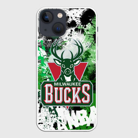 Чехол для iPhone 13 mini с принтом Милуоки Бакс в Курске,  |  | bucks | milwaukee | milwaukee bucks | nba | бакс | баскетбол | милуоки | милуоки бакс | нба