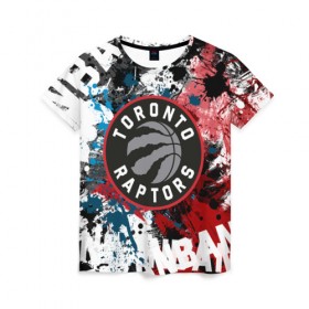 Женская футболка 3D с принтом Торонто Рэпторс в Курске, 100% полиэфир ( синтетическое хлопкоподобное полотно) | прямой крой, круглый вырез горловины, длина до линии бедер | nba | raptors | toronto | toronto raptors | баскетбол | нба | рэпторс | торонто | торонто рэпторс