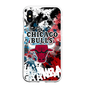 Чехол для iPhone XS Max матовый с принтом Чикаго Буллз в Курске, Силикон | Область печати: задняя сторона чехла, без боковых панелей | bulls | chicago | chicago bulls | nba | баскетбол | буллз | нба | чикаго | чикаго буллз