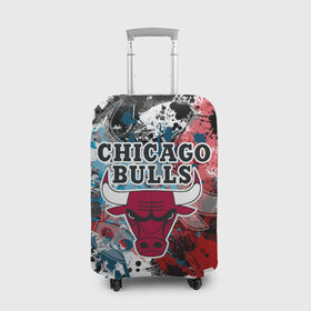 Чехол для чемодана 3D с принтом Чикаго Буллз в Курске, 86% полиэфир, 14% спандекс | двустороннее нанесение принта, прорези для ручек и колес | bulls | chicago | chicago bulls | nba | баскетбол | буллз | нба | чикаго | чикаго буллз