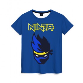 Женская футболка 3D с принтом FORTNITE NINJA в Курске, 100% полиэфир ( синтетическое хлопкоподобное полотно) | прямой крой, круглый вырез горловины, длина до линии бедер | fortnite | fortnite 2 | fortnite x | marshmello | ninja | ninja hyper streamer | ninja streamer | streamer | tyler blevins | маршмелло | ниндзя | фортнайт | фортнайт 2 | фортнайт глава 2