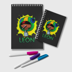 Блокнот с принтом Leon (Brawl Stars) в Курске, 100% бумага | 48 листов, плотность листов — 60 г/м2, плотность картонной обложки — 250 г/м2. Листы скреплены удобной пружинной спиралью. Цвет линий — светло-серый
 | brawl stars | crow | game | leon | бравл | бравл стар | бравл старс | ворон | ворона | детская | детям | игра | компьютерная игра | кров | леон | персонаж | развлечение