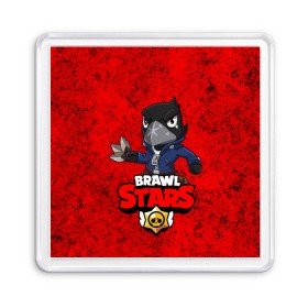 Магнит 55*55 с принтом Crow (Brawl Stars) в Курске, Пластик | Размер: 65*65 мм; Размер печати: 55*55 мм | brawl stars | crow | game | leon | бравл | бравл стар | бравл старс | ворон | ворона | детская | детям | игра | компьютерная игра | кров | леон | персонаж | развлечение