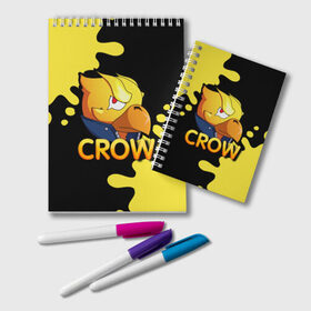 Блокнот с принтом Crow (Brawl Stars) в Курске, 100% бумага | 48 листов, плотность листов — 60 г/м2, плотность картонной обложки — 250 г/м2. Листы скреплены удобной пружинной спиралью. Цвет линий — светло-серый
 | brawl stars | crow | game | leon | бравл | бравл стар | бравл старс | ворон | ворона | детская | детям | игра | компьютерная игра | кров | леон | персонаж | развлечение