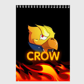 Скетчбук с принтом Crow (Brawl Stars) в Курске, 100% бумага
 | 48 листов, плотность листов — 100 г/м2, плотность картонной обложки — 250 г/м2. Листы скреплены сверху удобной пружинной спиралью | brawl stars | crow | game | leon | бравл | бравл стар | бравл старс | ворон | ворона | детская | детям | игра | компьютерная игра | кров | леон | персонаж | развлечение