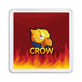 Магнит 55*55 с принтом Crow (Brawl Stars) в Курске, Пластик | Размер: 65*65 мм; Размер печати: 55*55 мм | brawl stars | crow | game | leon | бравл | бравл стар | бравл старс | ворон | ворона | детская | детям | игра | компьютерная игра | кров | леон | персонаж | развлечение