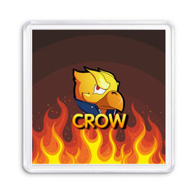 Магнит 55*55 с принтом Crow (Brawl Stars) в Курске, Пластик | Размер: 65*65 мм; Размер печати: 55*55 мм | brawl stars | crow | game | leon | бравл | бравл стар | бравл старс | ворон | ворона | детская | детям | игра | компьютерная игра | кров | леон | персонаж | развлечение