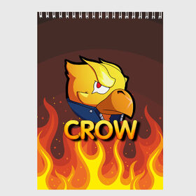 Скетчбук с принтом Crow (Brawl Stars) в Курске, 100% бумага
 | 48 листов, плотность листов — 100 г/м2, плотность картонной обложки — 250 г/м2. Листы скреплены сверху удобной пружинной спиралью | brawl stars | crow | game | leon | бравл | бравл стар | бравл старс | ворон | ворона | детская | детям | игра | компьютерная игра | кров | леон | персонаж | развлечение