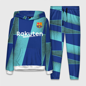 Женский костюм 3D (с толстовкой) с принтом Barcelona PreMatch kit в Курске,  |  | barcelona | champions | laliga | league | messi | spain | барселона | испания | лига | месси | чемпионов