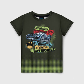 Детская футболка 3D с принтом The Batmobile в Курске, 100% гипоаллергенный полиэфир | прямой крой, круглый вырез горловины, длина до линии бедер, чуть спущенное плечо, ткань немного тянется | 80 | 80th | anniversary | bat man | batman | batman comics | caped crusader | dark knight | shtatbat | бетмен | брюс уэйн | бэт мен | бэтмен | тёмный рыцарь