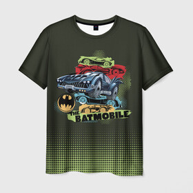 Мужская футболка 3D с принтом The Batmobile в Курске, 100% полиэфир | прямой крой, круглый вырез горловины, длина до линии бедер | 80 | 80th | anniversary | bat man | batman | batman comics | caped crusader | dark knight | shtatbat | бетмен | брюс уэйн | бэт мен | бэтмен | тёмный рыцарь