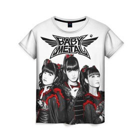 Женская футболка 3D с принтом BABYMETAL в Курске, 100% полиэфир ( синтетическое хлопкоподобное полотно) | прямой крой, круглый вырез горловины, длина до линии бедер | babymetal | moametal | su metal | yuimetal | бэбимэтал | группы | каваий метал | метал | музыка