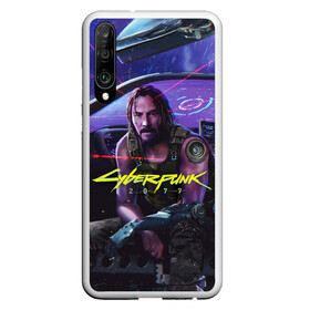 Чехол для Honor P30 с принтом CYBERPUNK 2077 - КИАНУ в Курске, Силикон | Область печати: задняя сторона чехла, без боковых панелей | 2077 | cyber | cyberpunk | demon | glitch | keanu | logo | punk | reeves | samurai | symbol | team | trauma | глитч | демон | киану | кибер | киберпанк | клан | лого | логотип | огонь | панк | ривз | самурай | символ