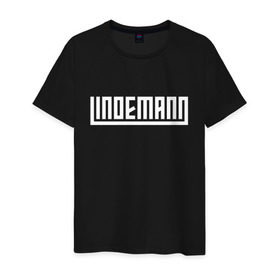 Мужская футболка хлопок с принтом LINDEMANN в Курске, 100% хлопок | прямой крой, круглый вырез горловины, длина до линии бедер, слегка спущенное плечо. | lindeman | lindemann | logo | music | pain | rammstein | rock | rumstein | till | группа | линдеман | линдеманн | лого | логотип | метал | музыка | пэйн | раммштайн | рамштаин | рамштайн | рок | символ | тилль