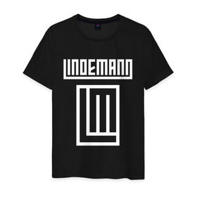 Мужская футболка хлопок с принтом LINDEMANN в Курске, 100% хлопок | прямой крой, круглый вырез горловины, длина до линии бедер, слегка спущенное плечо. | lindeman | lindemann | logo | music | pain | rammstein | rock | rumstein | till | группа | линдеман | линдеманн | лого | логотип | метал | музыка | пэйн | раммштайн | рамштаин | рамштайн | рок | символ | тилль