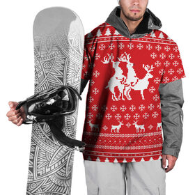 Накидка на куртку 3D с принтом СВИТЕР С ОЛЕНЯМИ в Курске, 100% полиэстер |  | christmas | new year | winter | дед мороз | зима | ирония | клауз | клаус | новый год | олени | подарки | рождество | санта | сарказм | свитер с оленями | снег