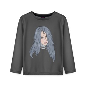 Детский лонгслив 3D Billie Eilish: в Курске, 100% полиэстер | длинные рукава, круглый вырез горловины, полуприлегающий силуэт
 | 