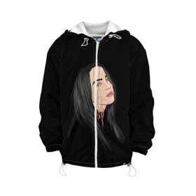 Детская куртка 3D с принтом Billie Eilish в Курске, 100% полиэстер | застежка — молния, подол и капюшон оформлены резинкой с фиксаторами, по бокам — два кармана без застежек, один потайной карман на груди, плотность верхнего слоя — 90 г/м2; плотность флисового подклада — 260 г/м2 | Тематика изображения на принте: bad | billie | boy | boys | eilish | girl | girls | music | pop | rap | sad | trend | билли | грустно | девочка | девочки | девушка | мальчик | музыка | поп | рэп | тренд | эйлиш