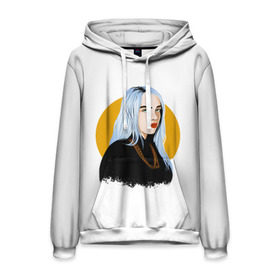 Мужская толстовка 3D с принтом Billie Eilish в Курске, 100% полиэстер | двухслойный капюшон со шнурком для регулировки, мягкие манжеты на рукавах и по низу толстовки, спереди карман-кенгуру с мягким внутренним слоем. | bad | billie | boy | boys | eilish | girl | girls | music | pop | rap | sad | trend | билли | грустно | девочка | девочки | девушка | мальчик | музыка | поп | рэп | тренд | эйлиш