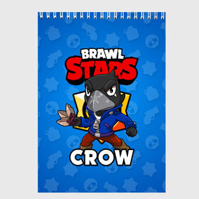 Скетчбук с принтом BRAWL STARS CROW в Курске, 100% бумага
 | 48 листов, плотность листов — 100 г/м2, плотность картонной обложки — 250 г/м2. Листы скреплены сверху удобной пружинной спиралью | brawl stars | brawl stars crow | brawler | crow | бравл старз | бравлер | ворон