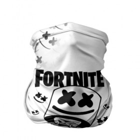 Бандана-труба 3D с принтом FORTNITE x MARSHMELLO в Курске, 100% полиэстер, ткань с особыми свойствами — Activecool | плотность 150‒180 г/м2; хорошо тянется, но сохраняет форму | 