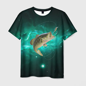 Мужская футболка 3D с принтом Рыбалка на карпа в Курске, 100% полиэфир | прямой крой, круглый вырез горловины, длина до линии бедер | большая рыба | карп | карповые | леска | наживка | рыба | рыбак | рыбаку | рыбалка | рыбка | рыболов | удилище | удочка