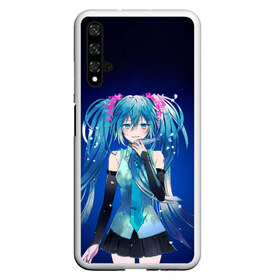 Чехол для Honor 20 с принтом Hatsune Miku в Курске, Силикон | Область печати: задняя сторона чехла, без боковых панелей | Тематика изображения на принте: anime | aquamarin | aquamarine | everlasting | hatsune | j pop | miku | projectdiva | singer | summer | vocaloid | аквамарин | аниме | вокалоид | мику | певица | хацуне | хацунэ