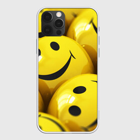 Чехол для iPhone 12 Pro Max с принтом YELLOW SMILE в Курске, Силикон |  | emoji | настроение | позитив | смайлики | смайлы | стикеры | текстура смайл | улыбки | фон смайл | эмодзи