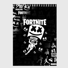 Скетчбук с принтом FORTNITE MARSHMELLO в Курске, 100% бумага
 | 48 листов, плотность листов — 100 г/м2, плотность картонной обложки — 250 г/м2. Листы скреплены сверху удобной пружинной спиралью | fnchap2 | fortnite | fortnite 2 | fortnite x | marshmello | ninja | ninja hyper streamer | ninja streamer | streamer | tyler blevins | маршмелло | ниндзя | фортнайт | фортнайт 2 | фортнайт глава 2