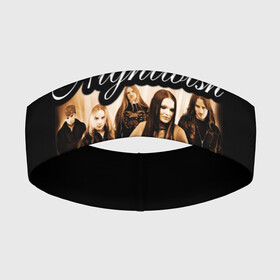 Повязка на голову 3D с принтом Nightwish в Курске,  |  | metal | nightwish | symphonic metal | tarja | tarja turunen | turunen | метал | найтвиш | симфоник метал | тарья | турунен
