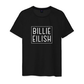 Мужская футболка хлопок с принтом Billie Eilish в Курске, 100% хлопок | прямой крой, круглый вырез горловины, длина до линии бедер, слегка спущенное плечо. | billie | billie eilish | eilish | ocean eyes | айлиш | билли | билли айлиш