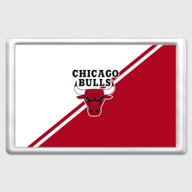 Магнит 45*70 с принтом Chicago Bulls Red-White в Курске, Пластик | Размер: 78*52 мм; Размер печати: 70*45 | bulls | chicago | chicago bulls | nba | баскетбол | буллз | нба | чикаго | чикаго буллз