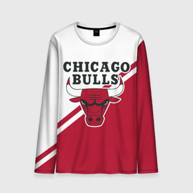 Мужской лонгслив 3D с принтом Chicago Bulls Red-White в Курске, 100% полиэстер | длинные рукава, круглый вырез горловины, полуприлегающий силуэт | bulls | chicago | chicago bulls | nba | баскетбол | буллз | нба | чикаго | чикаго буллз