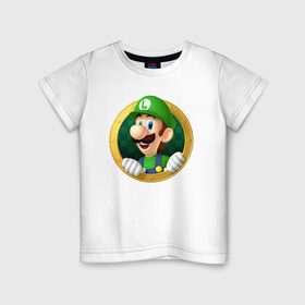 Детская футболка хлопок с принтом Luigis Mansion в Курске, 100% хлопок | круглый вырез горловины, полуприлегающий силуэт, длина до линии бедер | Тематика изображения на принте: 