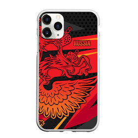 Чехол для iPhone 11 Pro Max матовый с принтом RUSSIA Sports Uniform в Курске, Силикон |  | 