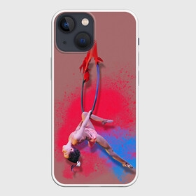 Чехол для iPhone 13 mini с принтом Воздушная гимнастика в Курске,  |  | aerial gymnastic | gymnastic | gymnastics on cloth | gymnastics on the rings | воздушная гимнастика | гимнастика | гимнастика на кольцах | кольца | полотна | полотно