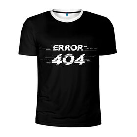 Мужская футболка 3D спортивная с принтом Error 404 в Курске, 100% полиэстер с улучшенными характеристиками | приталенный силуэт, круглая горловина, широкие плечи, сужается к линии бедра | 404 | error | error 404 | glitch | soul not found | windows | глитч | глич | код | компьютер | компьютеры | надпись | ошибка | ошибка 404 | прикольная | прикольные | сбой