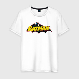 Мужская футболка хлопок с принтом Batman Logo в Курске, 100% хлопок | прямой крой, круглый вырез горловины, длина до линии бедер, слегка спущенное плечо. | Тематика изображения на принте: 80 | 80th | anniversary | bat man | batman | batman comics | caped crusader | dark knight | shtatjl | бетмен | брюс уэйн | бэт мен | бэтмен | тёмный рыцарь