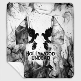 Плед с рукавами с принтом HOLLYWOOD UNDEAD в Курске, 100% полиэстер | Закругленные углы, все края обработаны. Ткань не мнется и не растягивается. Размер 170*145 | deuce | hollywood undead | hu | j dog | shady jeff | голливуд | голливудская нежить | даниэль мурильо | джордан террелл | джордж артур рейган | дилан альварес | мэттью сент клер | нежить