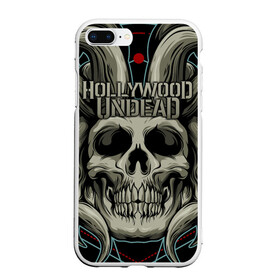 Чехол для iPhone 7Plus/8 Plus матовый с принтом Hollywood Undead в Курске, Силикон | Область печати: задняя сторона чехла, без боковых панелей | been | bloody nose | california | hell | lyrics | music | octone | official | psalms | records | rock | song | to | vevo | video | кранккор | метал | рэп рок | электроник