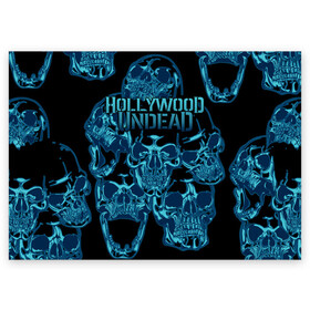 Поздравительная открытка с принтом  Hollywood Undead в Курске, 100% бумага | плотность бумаги 280 г/м2, матовая, на обратной стороне линовка и место для марки
 | been | bloody nose | california | hell | lyrics | music | octone | official | psalms | records | rock | song | to | vevo | video | кранккор | метал | рэп рок | электроник