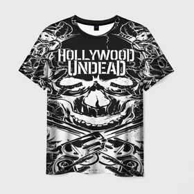 Мужская футболка 3D с принтом Hollywood Undead в Курске, 100% полиэфир | прямой крой, круглый вырез горловины, длина до линии бедер | been | bloody nose | california | hell | lyrics | music | octone | official | psalms | records | rock | song | to | vevo | video | кранккор | метал | рэп рок | электроник