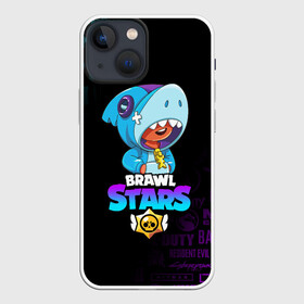 Чехол для iPhone 13 mini с принтом BRAWL STARS LEON SHARK в Курске,  |  | brawl stars | bull | colt | crow | leon | leon shark | shark | stars | акула | берли | ворон | динамайк | кольт | леон | леон акула | нита | спайк | шелли | эль примо