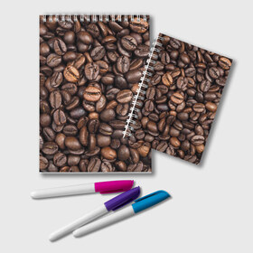 Блокнот с принтом Coffee в Курске, 100% бумага | 48 листов, плотность листов — 60 г/м2, плотность картонной обложки — 250 г/м2. Листы скреплены удобной пружинной спиралью. Цвет линий — светло-серый
 | Тематика изображения на принте: cofe | coffe | coffee | кофе | кофеин