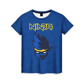 Женская футболка 3D с принтом FORTNITE NINJA в Курске, 100% полиэфир ( синтетическое хлопкоподобное полотно) | прямой крой, круглый вырез горловины, длина до линии бедер | fnchap2 | fortnite | fortnite 2 | fortnite x | marshmello | ninja | ninja hyper streamer | ninja streamer | streamer | tyler blevins | маршмелло | ниндзя | фортнайт | фортнайт 2 | фортнайт глава 2