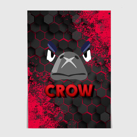 Постер с принтом Brawl Stars CROW в Курске, 100% бумага
 | бумага, плотность 150 мг. Матовая, но за счет высокого коэффициента гладкости имеет небольшой блеск и дает на свету блики, но в отличии от глянцевой бумаги не покрыта лаком | brawl | brawl stars | crow | leon | stars | бравл | бравл старс | браво старс | ворон | ворона | игра | компьютерная | кров | леон | онлайн | старс